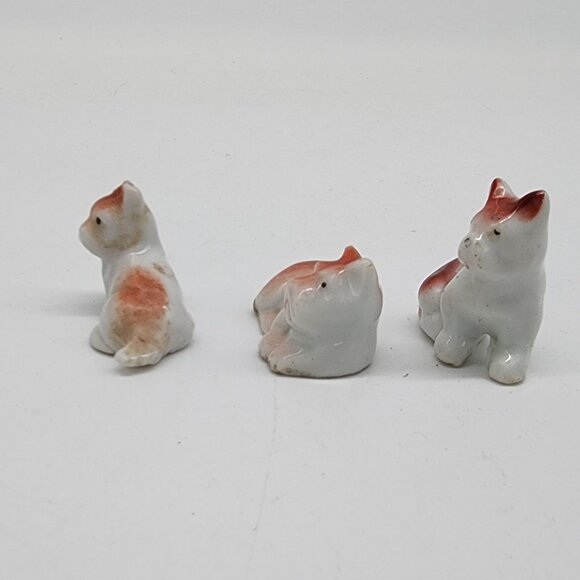 Vintage Hand Painted Porcelain Miniature Boston Terrier Figurines Set Of 3 - Picture 3 of 7
